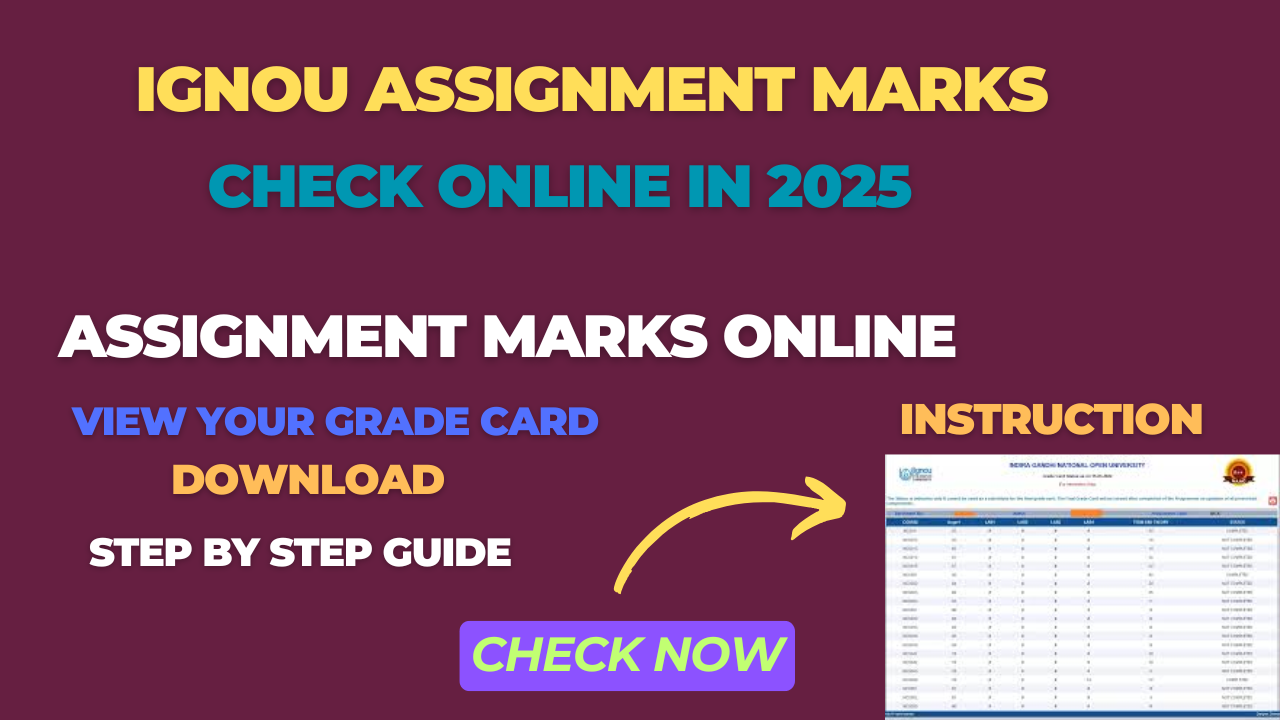 IGNOU Assignment Marks