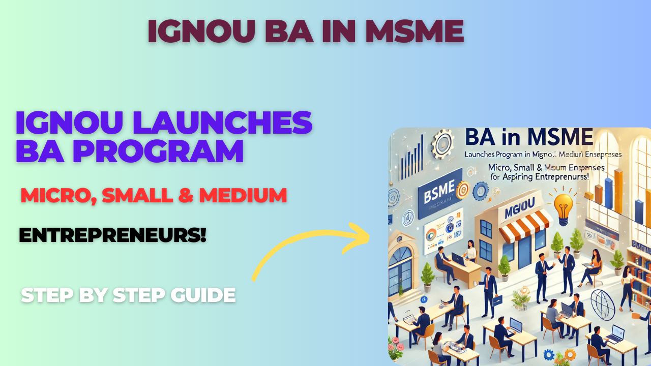 IGNOU BA in MSME