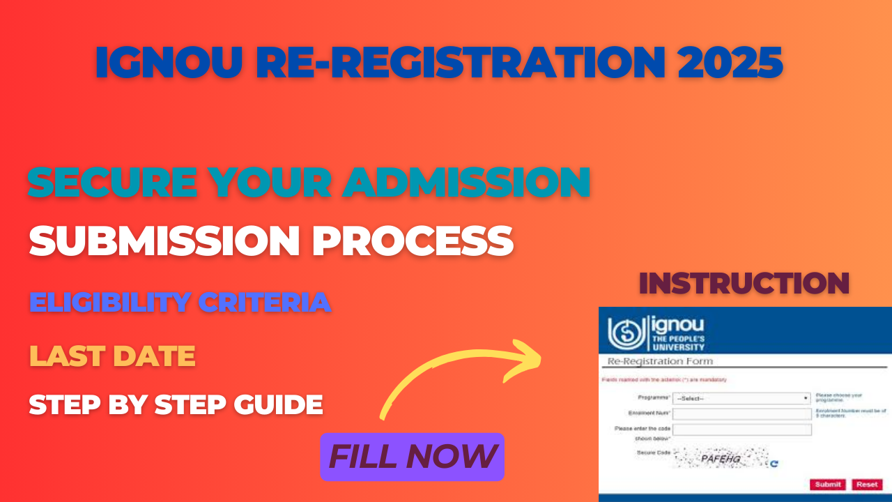 IGNOU Re-Registration 2025